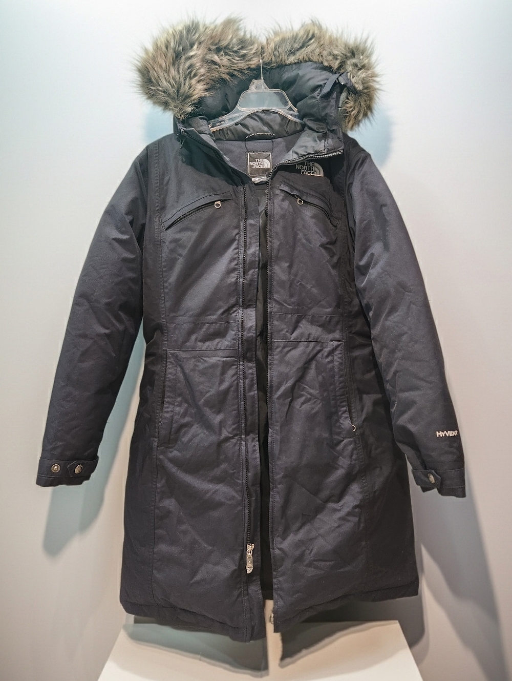 The North Face Women's Black Arctic Parka with Faux Fur Hood